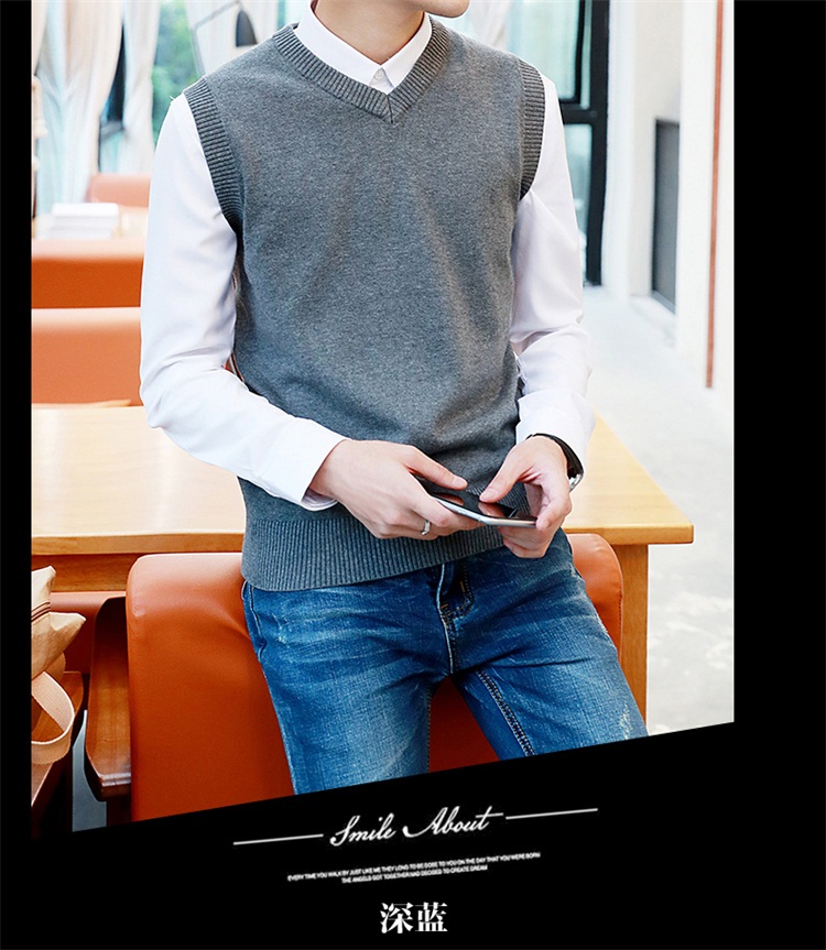 Débardeur homme Woolen gilet pour automne - Ref 1593598 Image 36