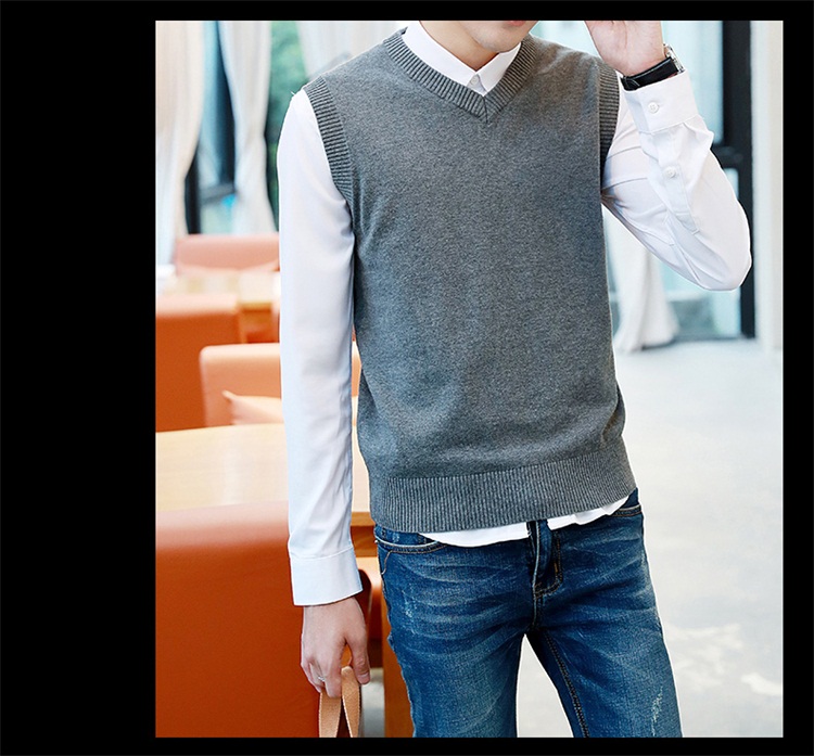 Débardeur homme Woolen gilet pour automne - Ref 1593598 Image 34