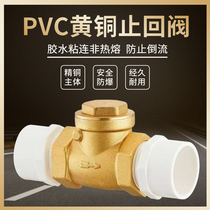 PVC check valve all copper anti-backflow check valve vertical horizontal glue pipe check valve 20 plastic water pipe accessories