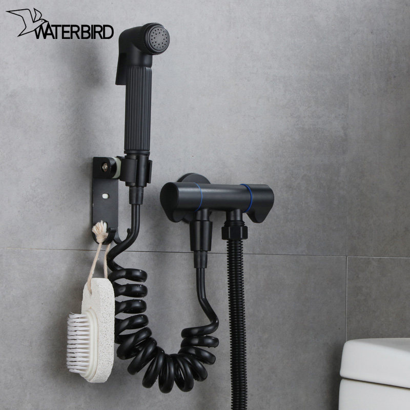 Black Toilet Mate Flushing Cleaner Home Spray Gun Booster Tap Woman Washers Spray Head Dressing Room High Pressure Water Gun