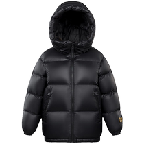 (Govan Black Gold Childrens Wear) Little Volcanos new medium-length thickened childrens goose down jacket for boys and girls