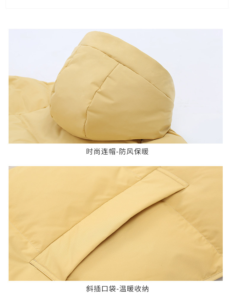 高梵 女士中长款 加厚茧型面包羽绒服 图10