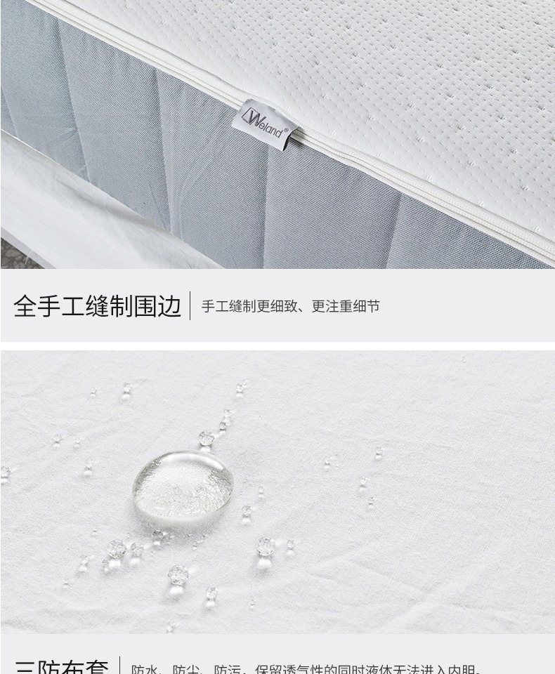 Wei Lan Phim than màu xám túi xuân cọ nệm cao su cọ dừa kép cứng nệm 1,8 1,5 m - Nệm nệm cao su kymdan