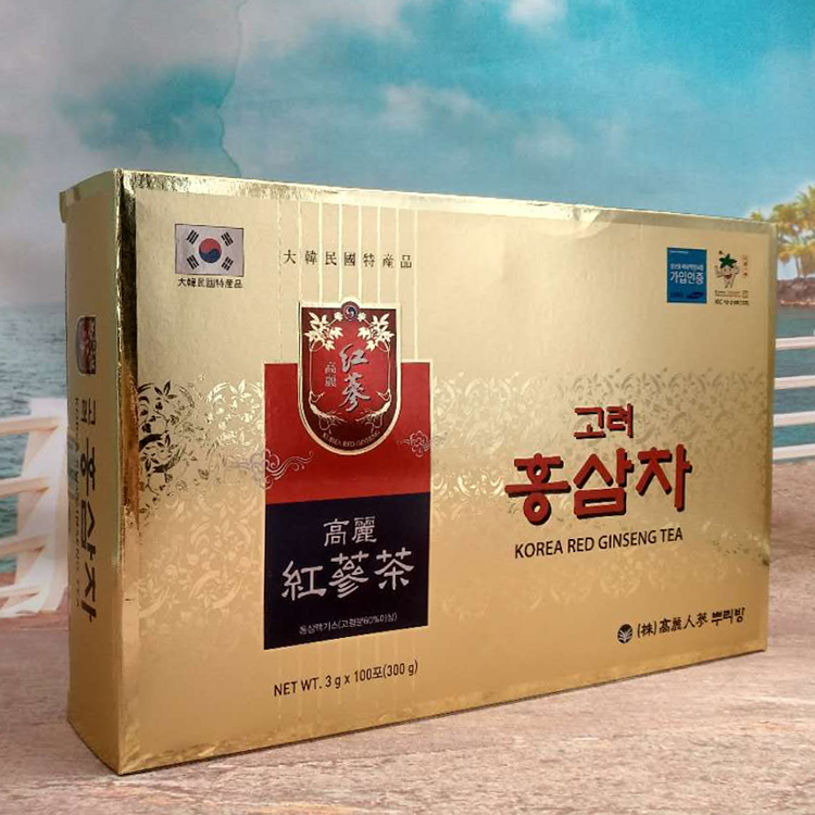 Red Ginseng Tea, Korean Ginseng Tea, Red Ginseng Essence Tea, Health Tea Gift Box, 100 Packs of Ginseng Tea, Imported from Korea