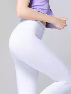 Yoga pants women's high waist hip-lift thin summer sports fitness outer wear pants thin practice pants micro-la dance pants