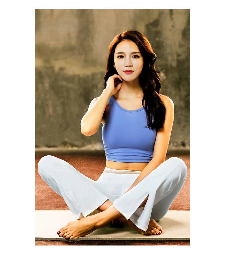 Tight nữ yoga quần thể thao mùa hè màu trắng phần mỏng yoga quần chín điểm quần yoga quần áo khiêu vũ micro chuông quần thảm yoga
