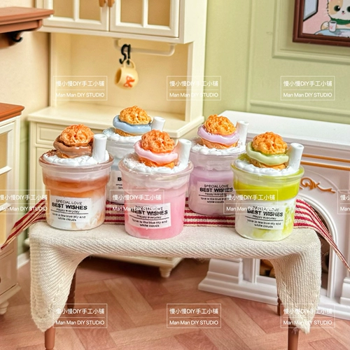 Маленькая чайная чашка, игра с едой, кукольный домик, декор с аксессуарами, делается под заказ, DIY