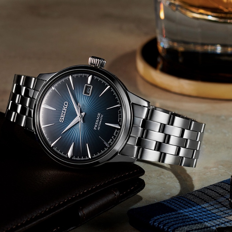 Seiko Men's Watch Pilot Cocktail Business Mechanical Watch Steel Strap Men's Watch Srpb41J1