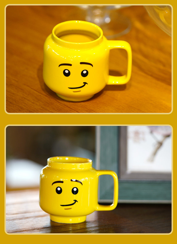 新風小鋪 Lego樂高陶瓷杯小人仔頭陶瓷杯lego可愛笑臉喝水杯兒童杯子禮品 Yahoo奇摩拍賣