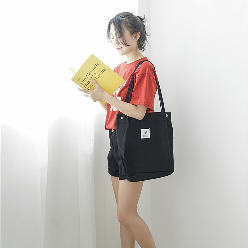 2021 Korean version Jane about large capacity Canvas Bag Woman Single Shoulder Casual Art Handbag Student Hand environmentally friendly bag