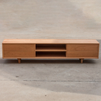 Private custom TV cabinet small household log cherry wood modern simple living room Nordic simple furniture