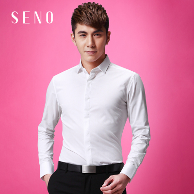 Seno修身商务免烫男士衬衫
