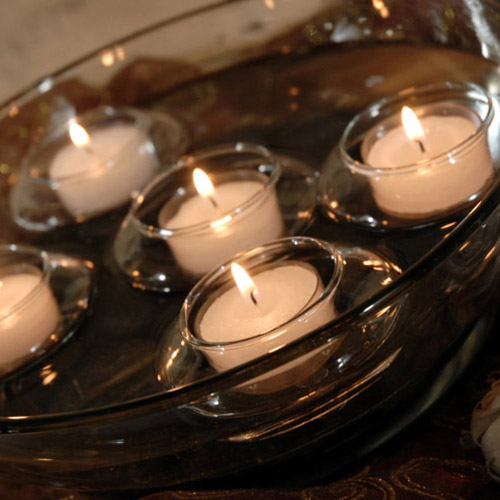 Creative Transparent Water Floating Glass Candle Holders Handcrafted Heat Resistant Candle Candle Holders Romantic Candle Light Dinner