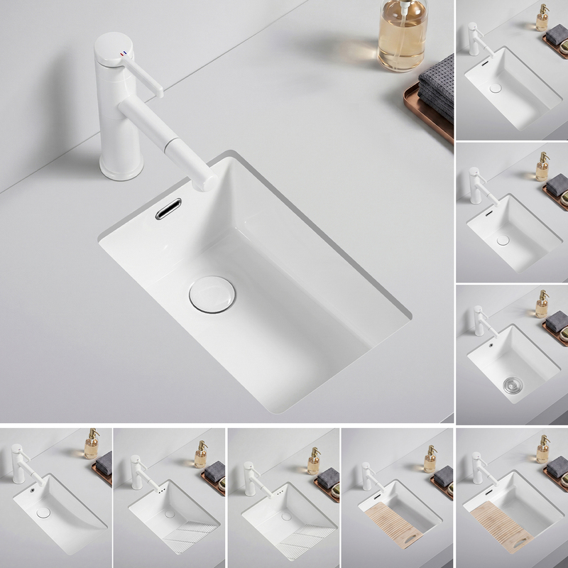 Yici Vertical Balcony Ceramic Under-Counter Basin, Small-Sized Mini Laundry Basin, Extremely Narrow and Wide, Household Washbasin, Small Size Yici Vertical Balcony Ceramic Under-Counter Basin, Small-Sized Mini Laundry Basin, Extremely Narrow and Wide, Household Washbasin, Small Size