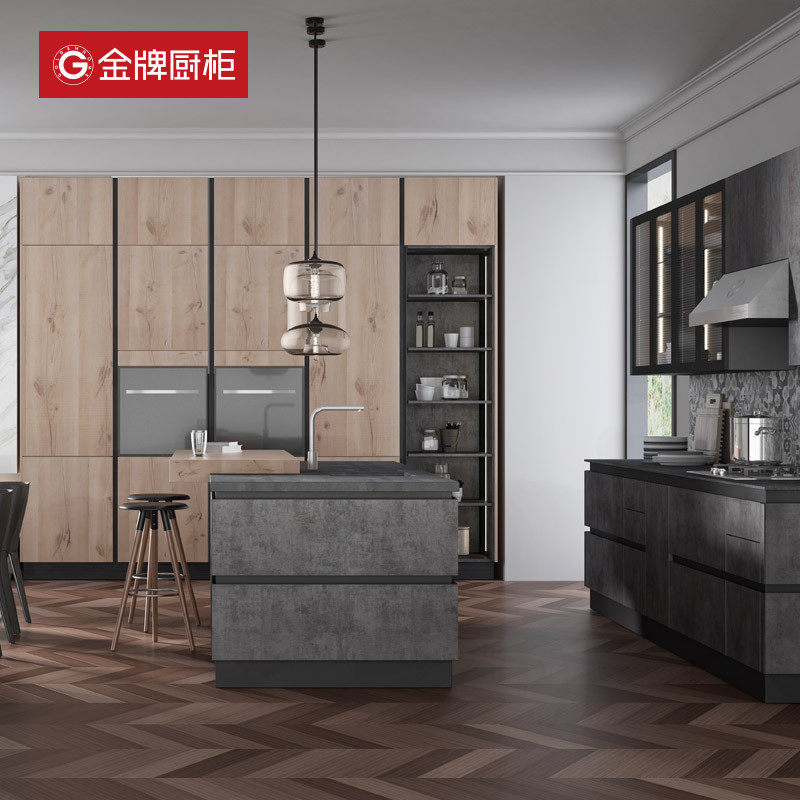 Gold medal? The whole car whole cabinet custom quartz stone kitchen overall cabinet custom gold antibacterial overall cabinet Yamani 7S