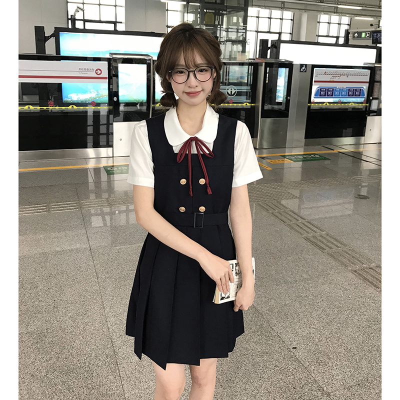 Tokyo Seasonal Diary Original Disney Outfit Jk Uniform Cardigan Vest Dress Universal Studios Set Wenger Women's