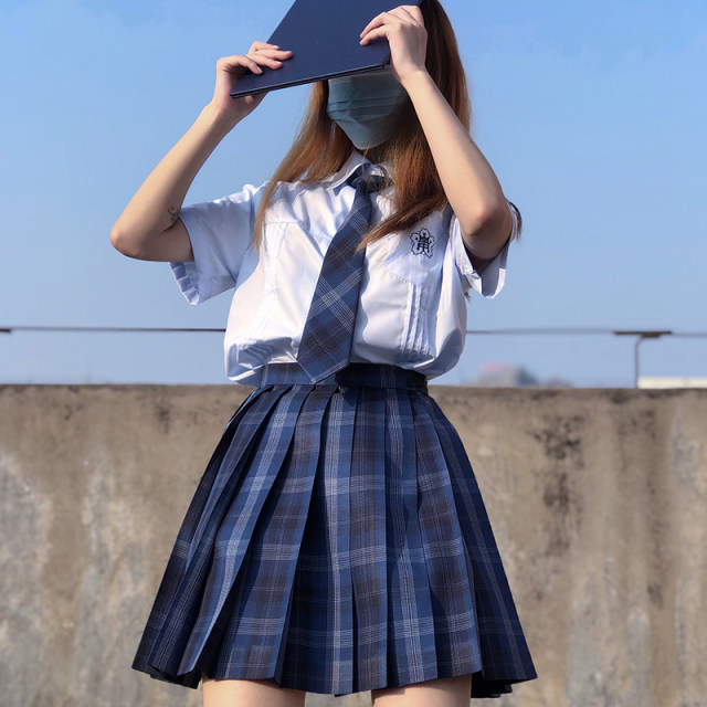 ໂຕກຽວ Shiki ຕົ້ນສະບັບຂອງແທ້ຈິງ JK Plaid Skirt Skirt ສັ້ນໂຮງຮຽນສະຫນອງການ pleated Skirt ແມ່ຍິງວິທະຍາໄລແບບ Skirt ພາກຮຽນ spring ແລະ summer