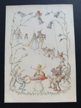 Stamp exhibition material 1941 German Post Office early large telegraph newspaper telegram slip Angel ww2