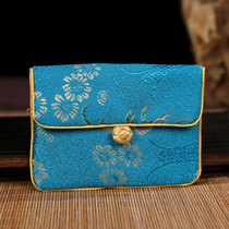 Chinese style zero wallet cloud brocade embroidery disc buckle ladies card bags small handbags special crafts to give foreign gifts