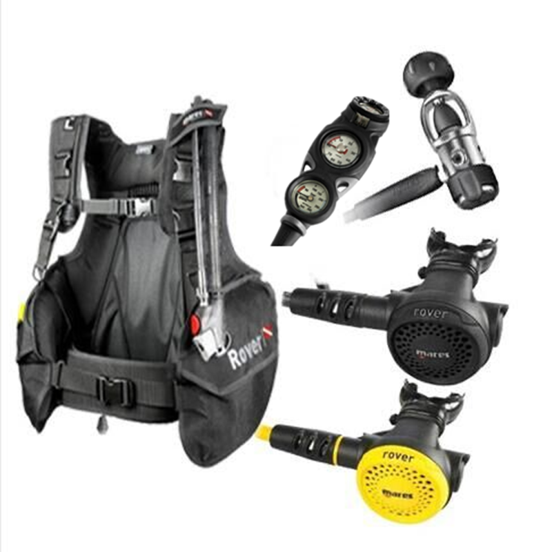 MARES Rover 2S Dive One Two Head BCD Spare Aspirator Pressure Gauge Scuba Diving Set