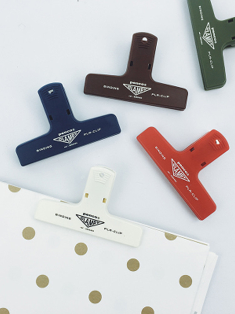 Spot Japan PENCO BINDING PLA-CLIP retro color plastic long tail clip ticket clip