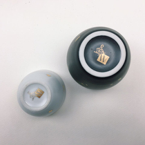 Li Tea De Customized Jingdezhen Handmade to cup black and white gold hand painted tuteable tea cup can be sold in a single