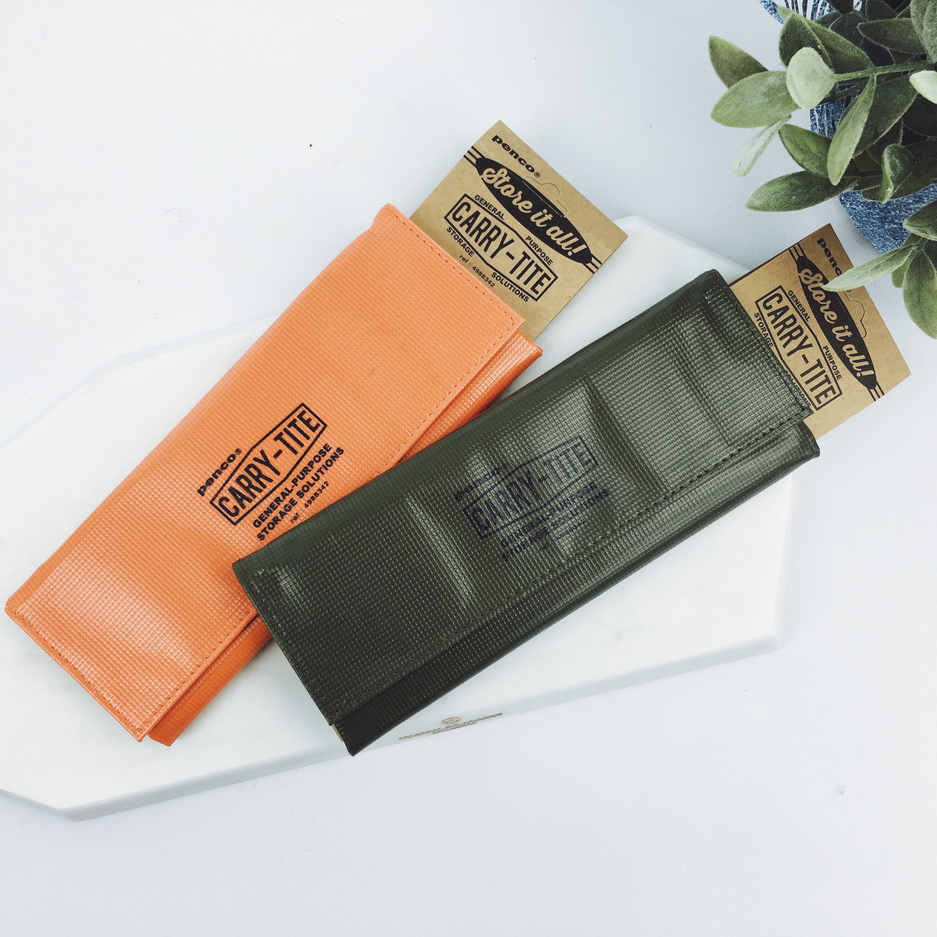 Imported from Japan HIGHTIDE PENCO color stationery storage bag army green orange spot autumn style