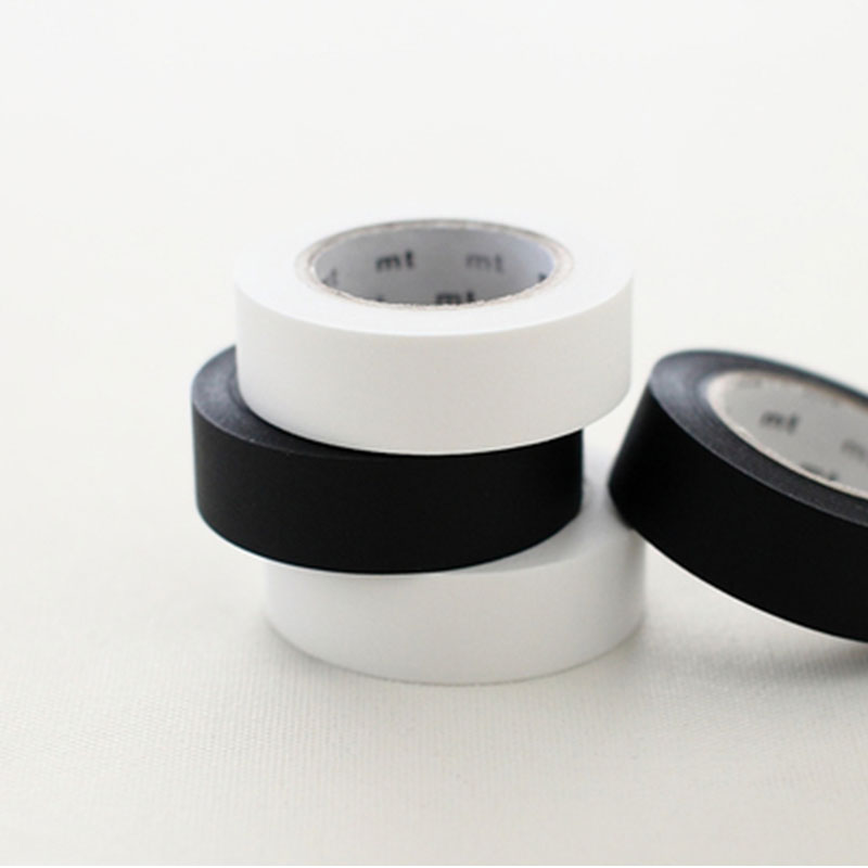 Spot new Japanese MT paper tape specifications length 10m width 15mm black white solid color single roll