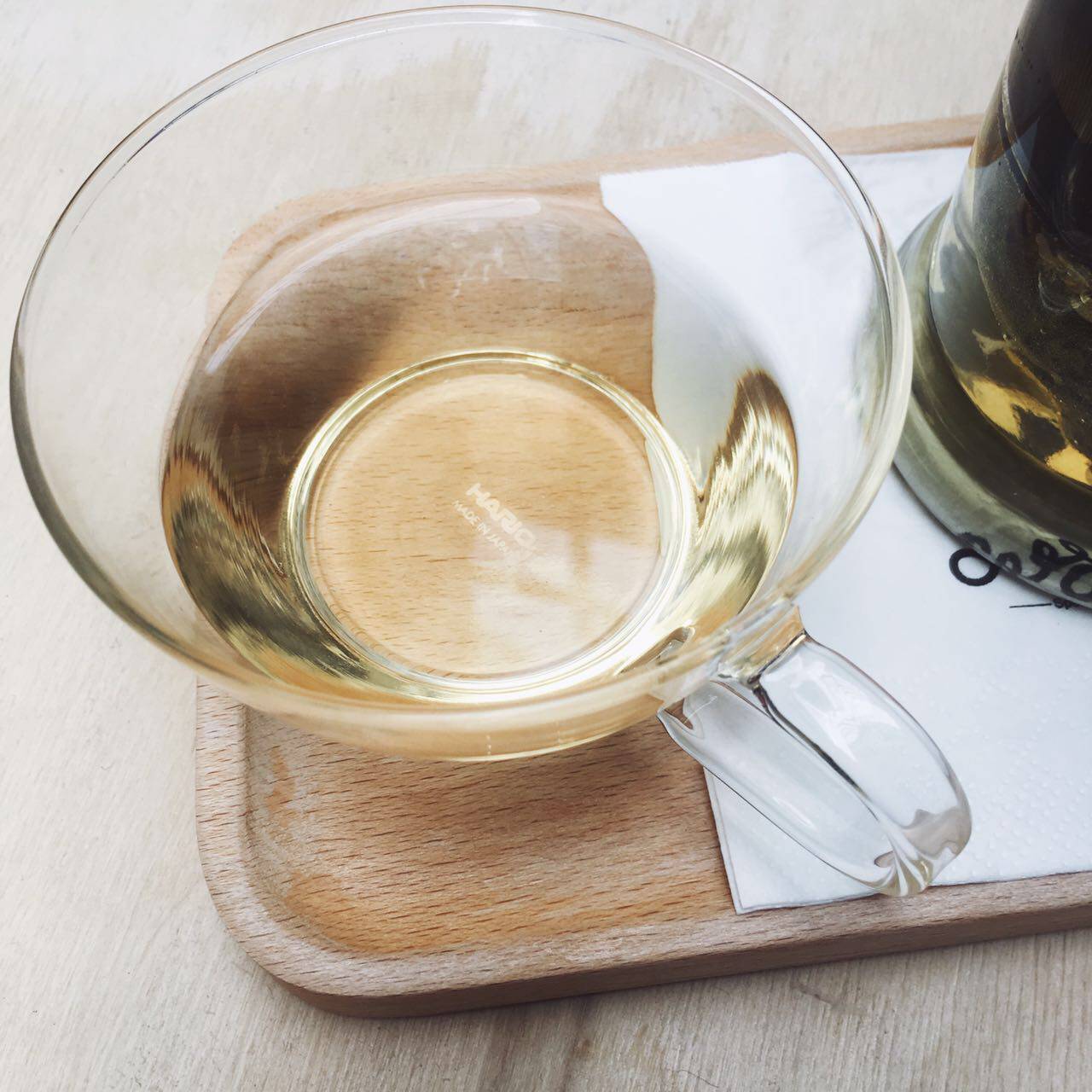 Spot Japanese HARIO teacup set heat-resistant glass pure handmade with matching glass dish