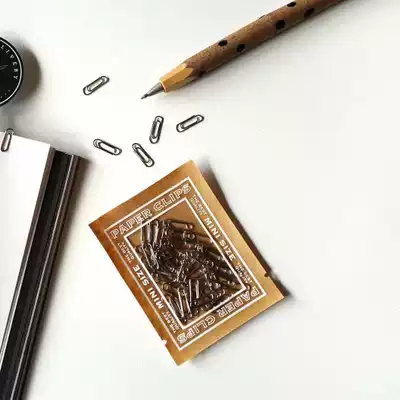 Life small object Mini 1 4cm clip whole paper bag storage logo silver creative paper clip