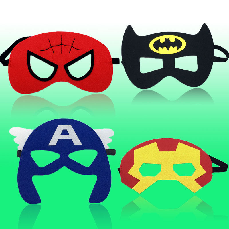 Children's Day Hero League mask Halloween cos Spiderman Iron Man Batman USA Captain Mask Man