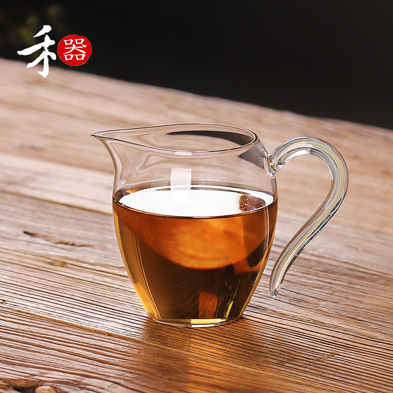 Taiwan Wo Ware Pure handmade heat-resistant glass fair cup comparable to the self-slow caotang tea sea tea dispenser tea set