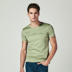 Jinba nam ngắn tay áo T-Shirt Silk Cotton hạt màu rắn mùa hè mới ngắn tay áo bông T-Shirt nam | FTCL2383 Áo phông ngắn