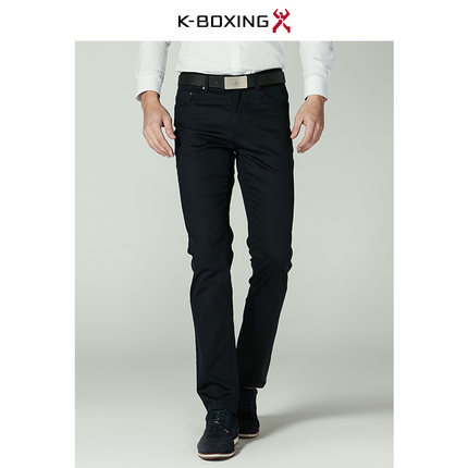 【专柜新品】劲霸2018夏季干爽棉麻基础款五袋裤男|FQZA2559