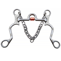 Boutique stainless steel Western-style training horse mouth on surface inlaid with carved German silver decorated board