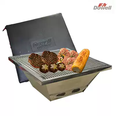 For outdoor bbq Stainless steel portable folding grill field barbecue camping stove oven