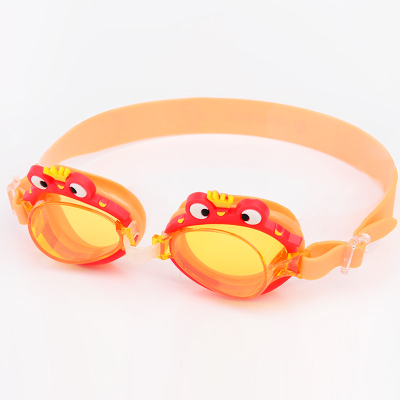 Children's swimming glasses waterproof anti-fog swimming glasses cartoon cute small crab large frame boys and girls special