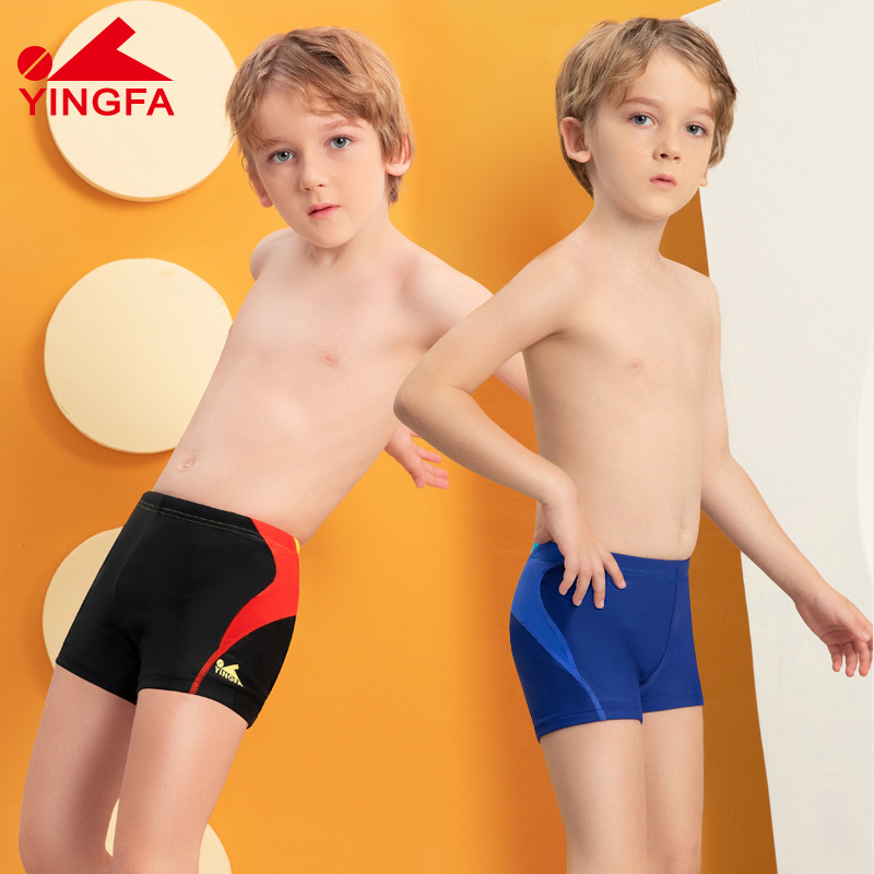 Yingfa children's swimming trunks Boys swimsuit Boys baby middle and large children Children infant bathing suit Flat angle swimming trunks