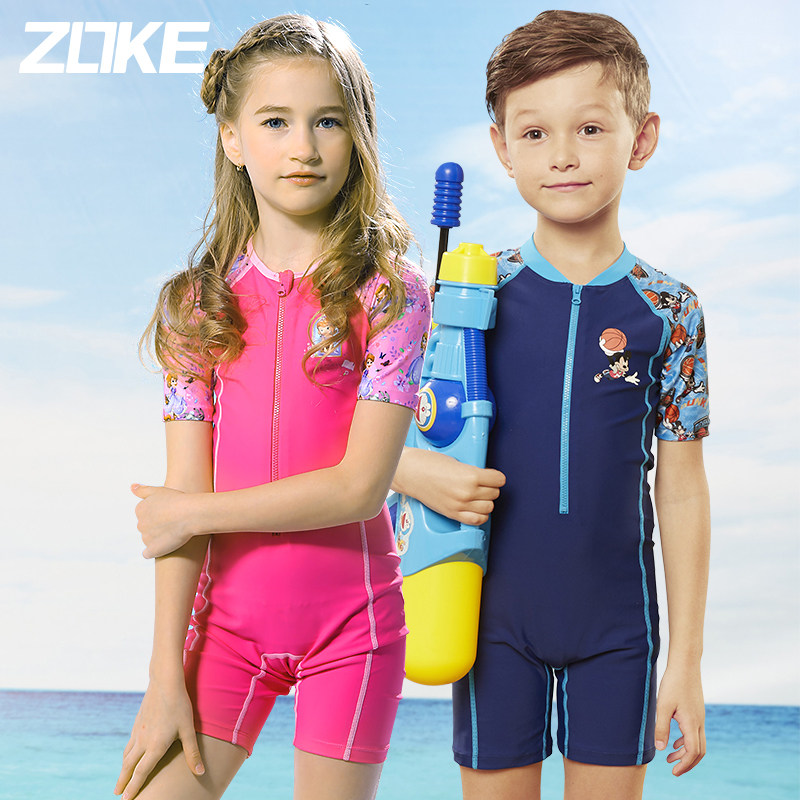 Zhou Ke children's swimsuit Girl one-piece boy swimming trunks Children's swimsuit Student baby Infant small, medium and large children