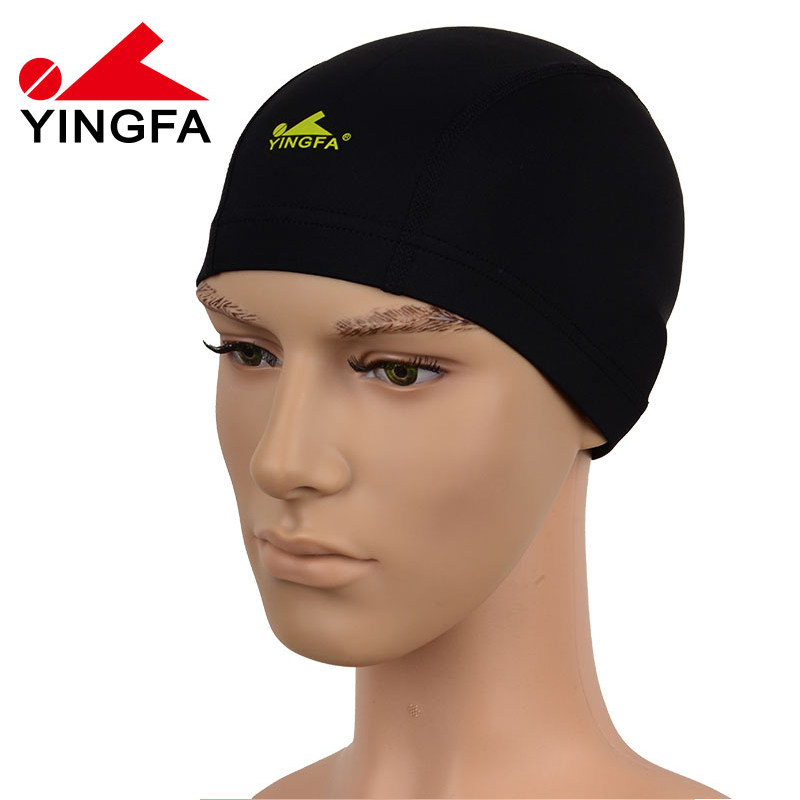 British release cap Lycra increased elasticity anti-chlorine breathable long hair big head ear protection male and female solid color adult swimming cap