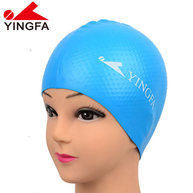 English Hair Children Bathing Cap Kid Girl Boy Waterproof Comfort Silicone Gel Training Granules Big Professional Swimming Hat