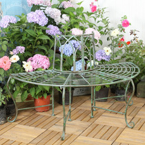 American country wrought iron garden semi-round flower stand balcony garden Garden Garden terrace flower shop garden groceries garden groceries