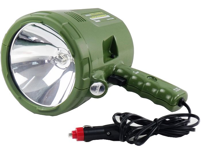 12V100W yellow hand-held cigarette lighter searchlight bright halogen car maintenance light External DC bottle light
