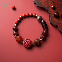 Meadow Genesis Purple Cloud Fever of the Year of the Life Jussand Old silver Multi-treasure Handchain Original Design Gift of the Hand Chain