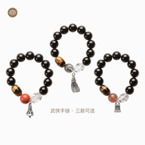 Medovin Genesis Dark Seal Zhu Sands Hair Crystal Strawberry Crystal Tiger Eye Silver Accessories Bracelet Original Design