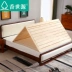 Gỗ ban cứng nệm gấp khung giường gỗ boong 1,5 m 1,8 m 1,2 tatami khung giường tùy biến - Giường Giường