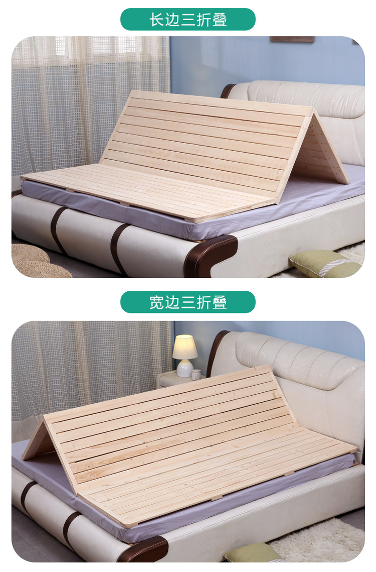 Gỗ ban cứng nệm gấp khung giường gỗ boong 1,5 m 1,8 m 1,2 tatami khung giường tùy biến - Giường giường 1m6