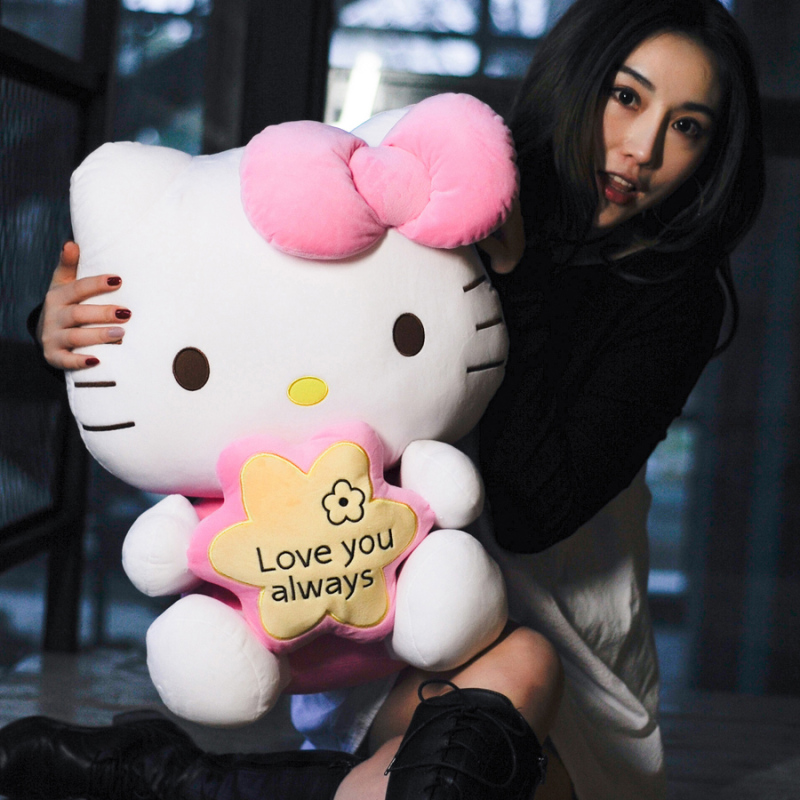 Authentic Hello Kitty Doll Hello Kt Cat Doll Plush Toy Pillow Birthday Gift for Girls