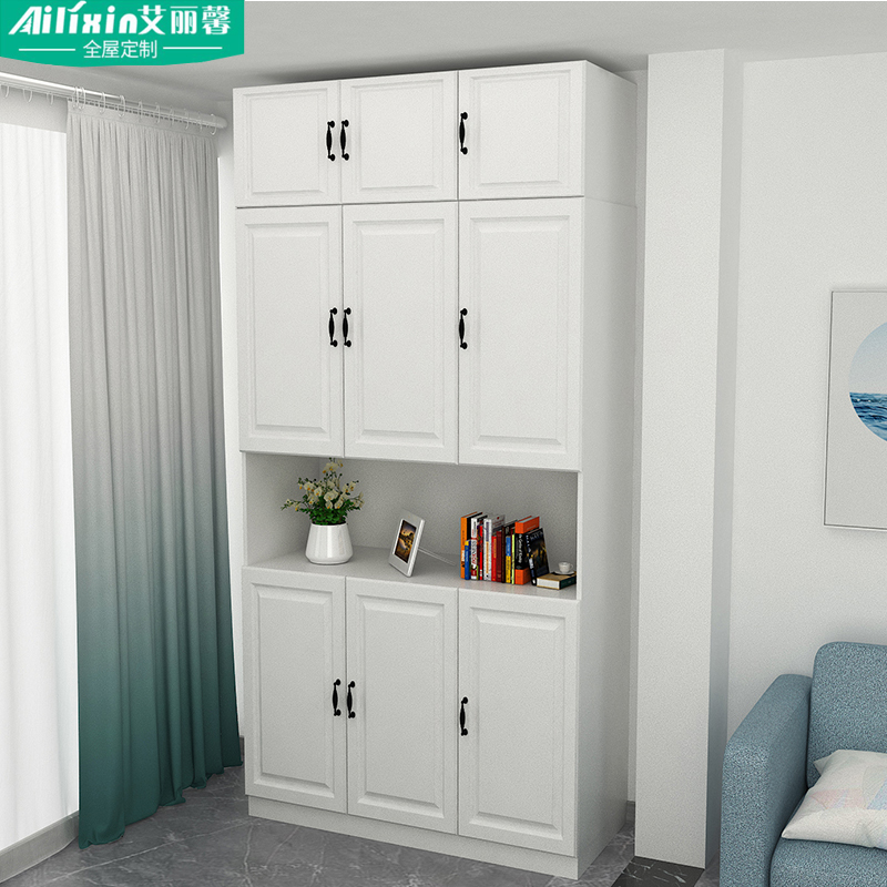 European-style door balcony cabinet with door wardrobe storage cabinet storage sundries cabinet shoe cabinet waterproof sunscreen combination cabinet custom