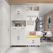 Minimalist modern European-style door hall Entrance Shoes Cabinet Living-room Entrance Door Hyun Guan Cabinet Cloister Hood Cabinet Change of Shoes Stool Combination Custom-made